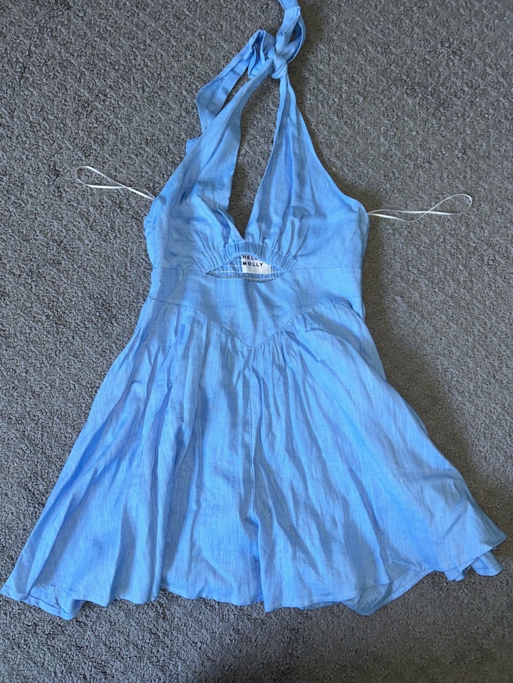 Hello Molly  Light Blue Halter Romper